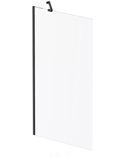 Шторка для ванны AM.PM Gem 80x140 см неподвижная прозрачное стекло black W90UBS-080-140BM