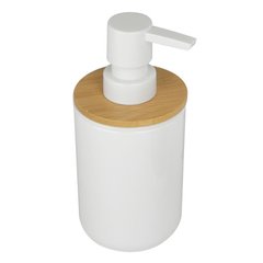 Дозатор для жидкого мыла отдельно стоящий, пластик, дерево Rj Poznan RJAC025-03WO, Белый
