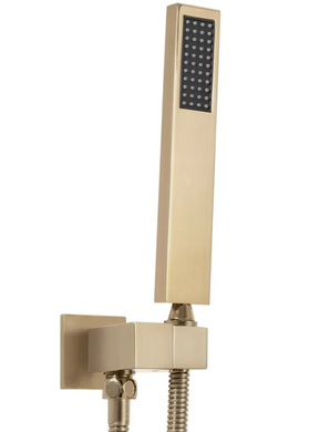 Душевая система скрытого монтажа Rea Fenix-Davis с термостатом brushed gold REA-P6358, Золотой