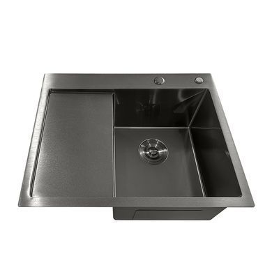 Кухонна мийка з нержавіючої сталі Mixxus MH6350R Nano-Black MI7047, Графит