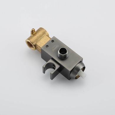 Набір гігієнічного душа прихованого монтажу Gappo G7207-9, збройова сталь, Графитовый хром