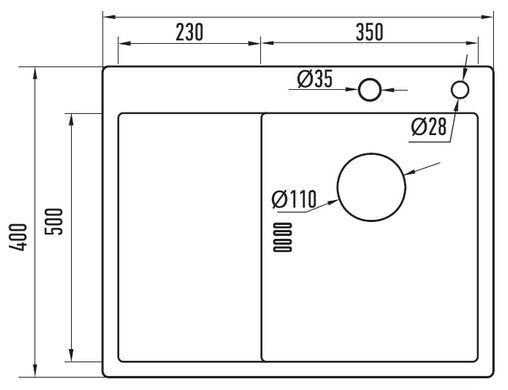 Кухонна мийка з нержавіючої сталі Mixxus MH6350R Nano-Black MI7047, Графит