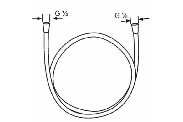 Шланг для душу 160 см Kludi Logog Flex 6105605-00, Хром