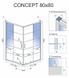 Душевая кабина Rea Concept 80x80 black REA-K5479, Черный, Универсальная, прозрачный