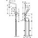 Змішувач Hansgrohe Metris M71 320 2jet кухонний з витяжним виливом Sbox 73801000, Хром