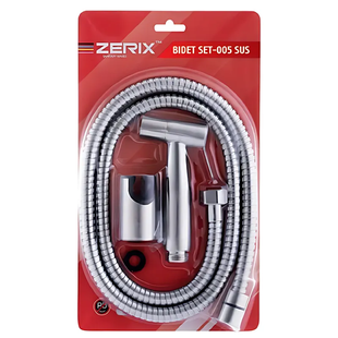 Гигиенический гарнитур Zerix Bidet SET-005.SUS нержавеющая сталь ZX5860, Нержавеющая сталь