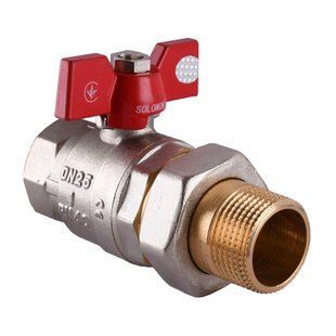 Кран шаровый прямой с американкой Solomon 1&Prime; усиленный 0021042
