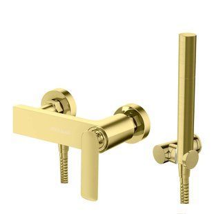 Змішувач для душу Kohlman Experience brushed gold настінний KPL-QW120EGDB, Золотий