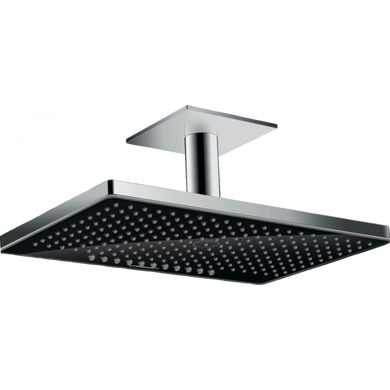 Верхній душ Hansgrohe Rainmaker Select 460 2jet з тримачем до стелі Black/Chrome 24004600, Чорний