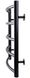 Водяна рушникосушка Unio LD W 500-500-5 BLK Драбинка Дуга чорна, Чорний матовий