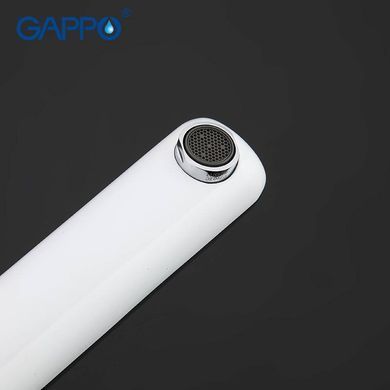G1148 Змішувач на борт ванни врізний 3 елементи білий/хром Gappo Noar 1/3, Білий