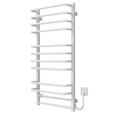 Электрический полотенцесушитель Deffi Lux П12 500x1100 нержавеющая сталь WD04 правое подключение белый A.LU.110.50.12.E.W.R.4