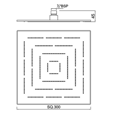 Верхний душ Jaquar Maze OHS-CHR-1639, Хром
