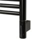Электрический полотенцесушитель Zehnder Klaro 500 x 666 мм с проводом черный (ZSL-120-050-9017-HOTS-SC), Черный матовый, Правое, Электронный