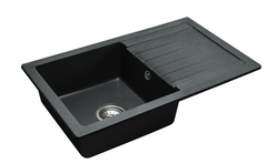 Кухонна мийка гранітна Rea Dag black плямиста ZLE-00112, Чорний