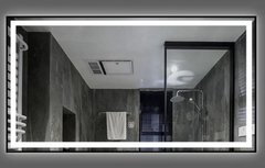Зеркало Dusel DE-M0061S1 Black 65x80 см с часами, Черный
