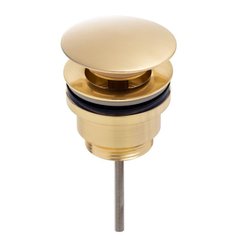 Донний клапан для раковини Yoka click-clack Gold універсальний BK.POP-71-GLD, Золотий