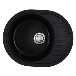 Кухонная мойка Haiba HB8311-G226 Black 570x450x180 HB0979, Черный матовый