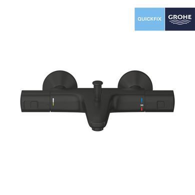 Термостат для ванны Grohe QuickFix Precision Start 345982430, Черный матовый