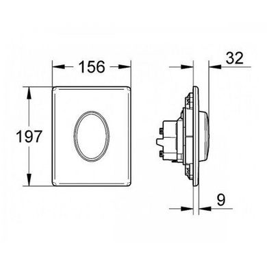 Клавиша смыва Grohe SKATE & SKATE AIR 38564000, Хром