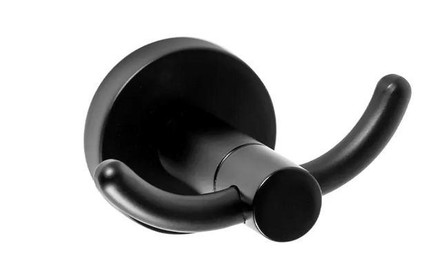 Крючок вешалка для полотенца Rea Mist 02 black REA-80019, Черный матовый
