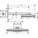 Верхний душ Hansgrohe Rainmaker Select 466х300 черный/хром 24007600, Черный