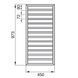 Електрична рушникосушка Zehnder Subway 973 x 450 мм чорна 600 Вт з проводом (SUBI-100-045-9005-HEC-SC), Чорний матовий, Праве, Електронний