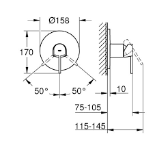 Смеситель скрытого монтажа Grohe Plus 23872003, Хром