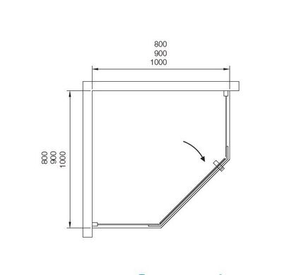 Душевая кабина Dusel А1104 прозрачное 100x100x190, Хром, Универсальная, прозрачный, хром, 100x100