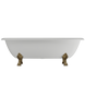 Ванна отдельностоящая матовая Amidicon Olimpia 180x90 белая из литого камня золотые ножки OLIMPIA_180_nizhk-g_MAT, Белый матовый