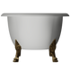 Ванна отдельностоящая матовая Amidicon Olimpia 180x90 белая из литого камня золотые ножки OLIMPIA_180_nizhk-g_MAT, Белый матовый