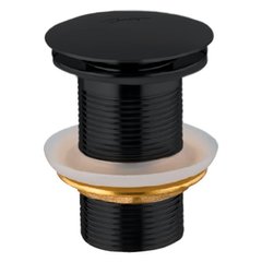 Донный клапан для раковины Jaquar Click-Clack, черный ALD-BLM-727, Черный матовый