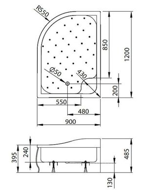 Душовий піддон Radaway Korfu E 120x90 4E91240-03R