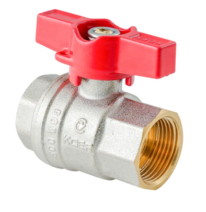 Кран шаровый ГГМ Koer Extreme KE.217-15 - 1/2" FF ручка "бабочка" красная KR5756