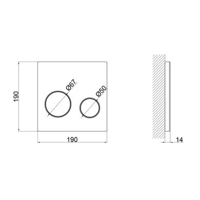 Клавіша змиву Qtap Nest UNI QT0211P01V1176W, Білий