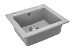 Кухонна мийка гранітна Rea West grey ZLE-00122, Сірий