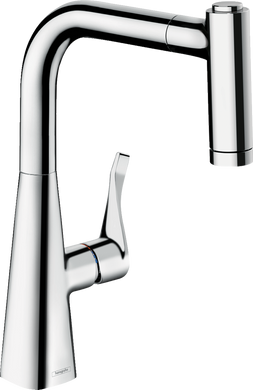 Змішувач Hansgrohe Metris Select 220 кухонний з витяжним душем 14834000, Хром