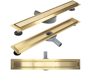 Трап для душа Rea Neox 90 Pro brushed gold 2в1 REA-G2704