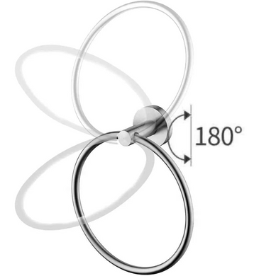 Полотенцедержатель кольцо Rea Mist 5 хром REA-80027, Хром