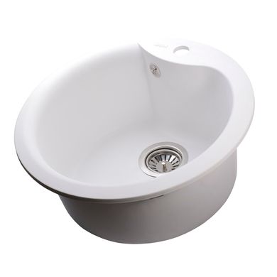 Гранітна мийка Globus Lux Orta білий 485мм А0007, Білий