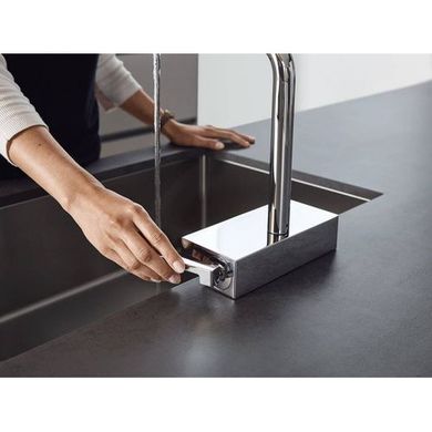 Смеситель для кухни Hansgrohe Aquno Select М81 250 2jet с выдвижным изливом Sbox 73830800 Stainless Steel, Нержавеющая сталь