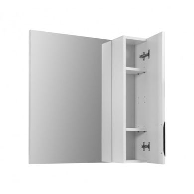 Зеркальный шкаф Юввис Оскар Z-1 правый с зеркалом 60 см с подсветкой 300601, Белый, Белый
