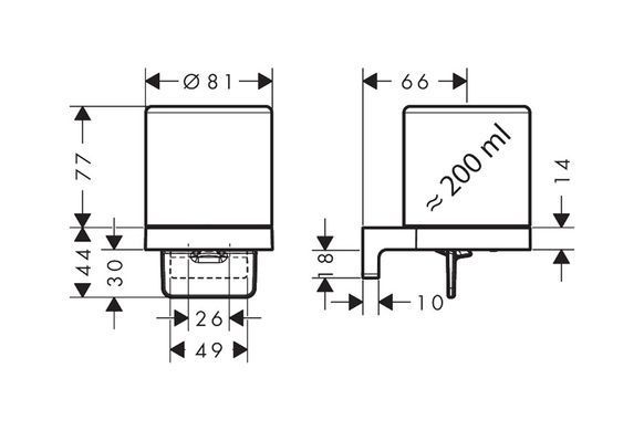 Дозатор рідкого мила Hansgrohe AddStoris S matt black 41765670