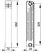 Радиатор биметаллический секционный Gallardo Bistand 500/80 (кратно 10), Белый