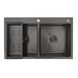 Кухонная мойка Gappo GS8350-6 накладная 830x500 мм, нержавеющая сталь, поверхность PVD, Черный