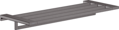 Полочка с полотенцедержателем Hansgrohe AddStoris 63.0/64.8 x 24.8 см черный матовый хром 41751340, Шлифованный черный хром