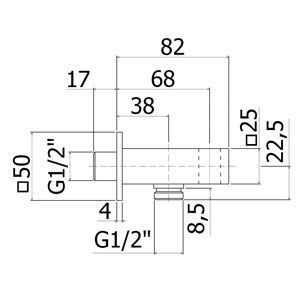 Держатель для душа Paffoni ZSUP 032 CR, Хром