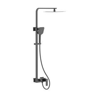 Душова система із виливом Imprese Violik верхній душ 250x250 мм ABS black matt t030B10810SQ, Чорний матовий