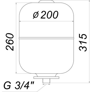 Гидроаккумулятор cо сменной мембраной 8л Zilmet Hy-Pro 10bar, белый (11H0000800)