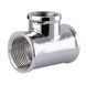 Трійник Solomon 1&Prime;х1/2&Prime;х1&Prime; ВВВ хром 8202